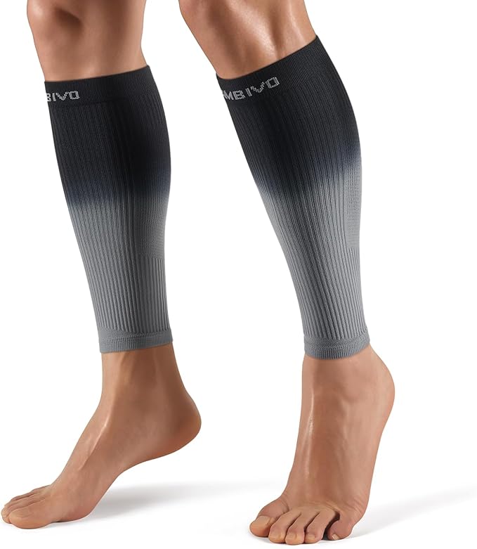 CAMBIVO Calf Compression Sleeves, 20-30 mmHg Medical Grade Footless Compression Socks for Men and Women, Relief for Shin Splints