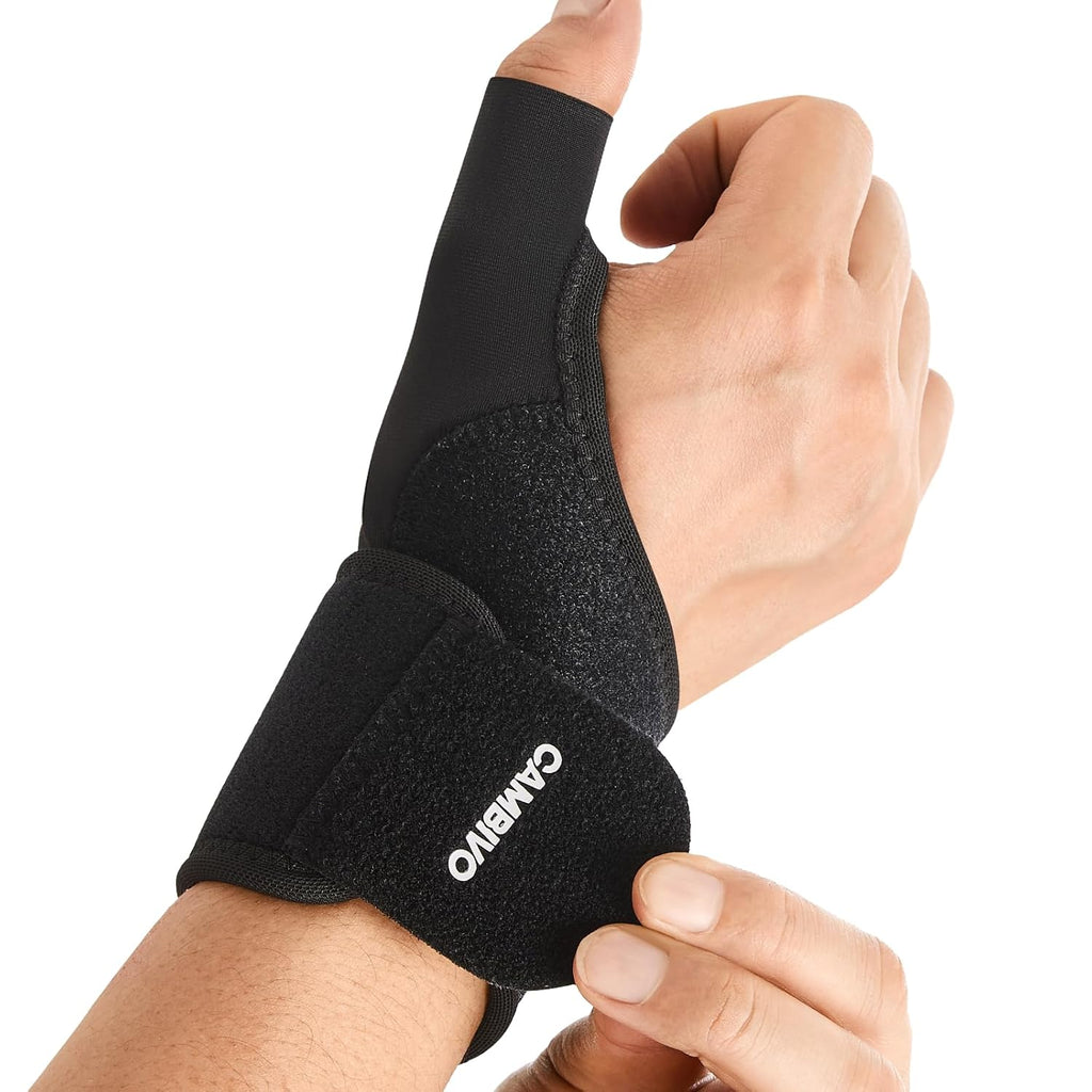CAMBIVO 2 Pack Wrist Supports, Wrist Compression Wraps with Custom Support, Ergonomic Wrist Band for Daily Support, Light Exercise