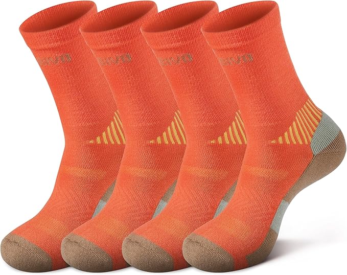 CAMBIVO Wool Thermal Socks for Men and Women 2 Pairs, Cushioned Hiking Socks, Seamless Winter Socks for Running